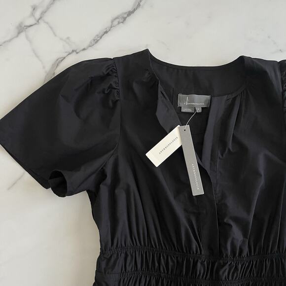 By Anthropologie The Somerset Maxi Dress black Sz Small Minimalist classic boho - Picture 9 of 13